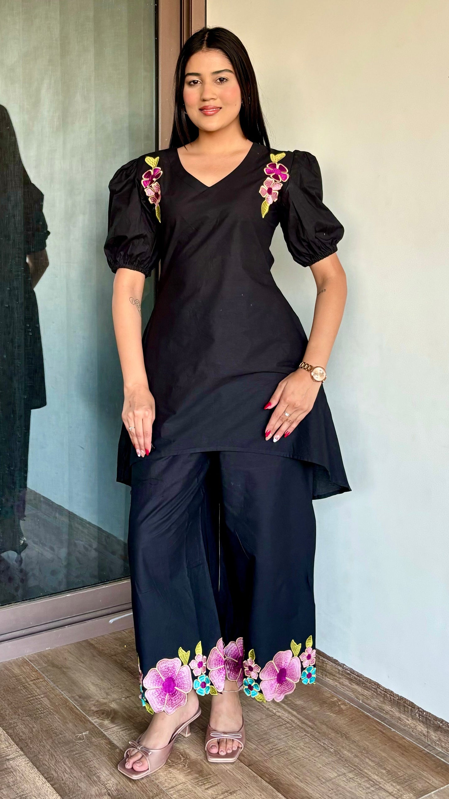 Midnight Blossom Cord Set