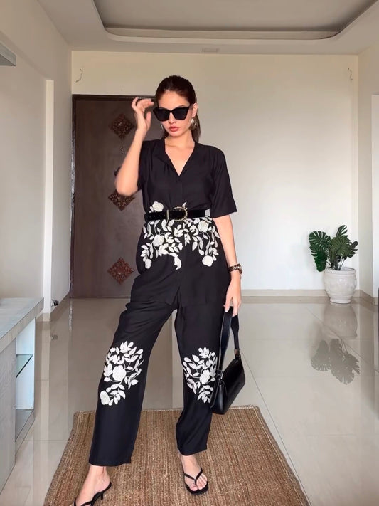 Camila Black & White Cord Set