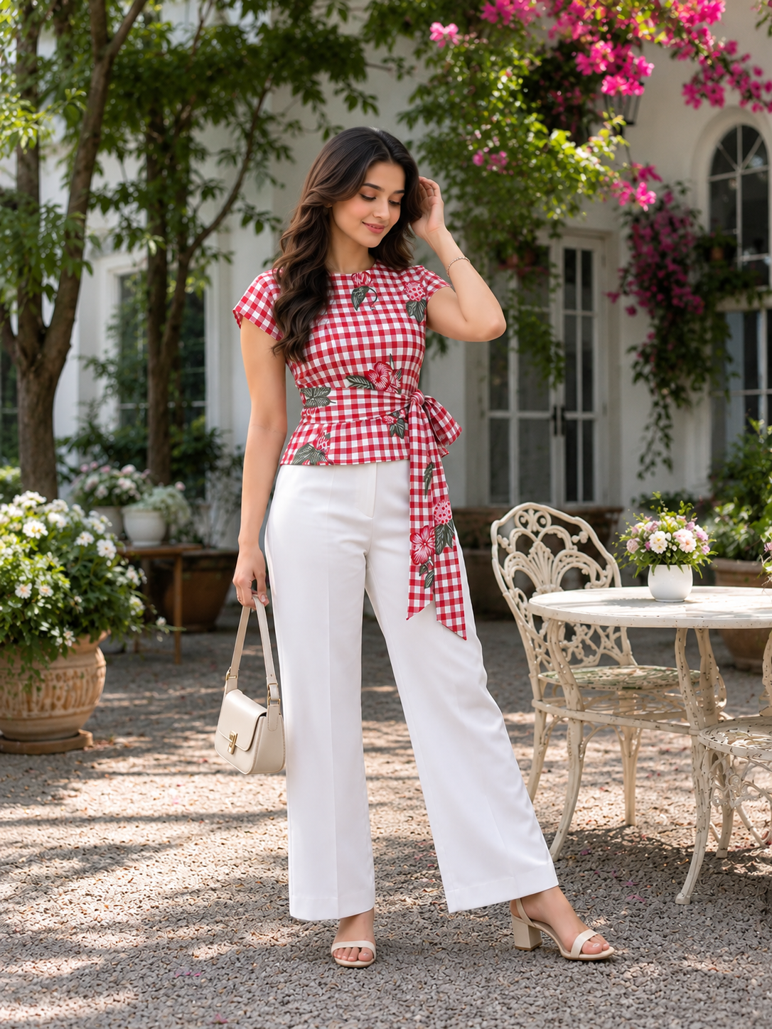 Graceful Gingham Top (Only Top)