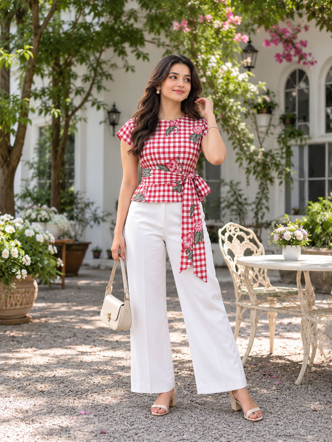 Graceful Gingham Top (Only Top)