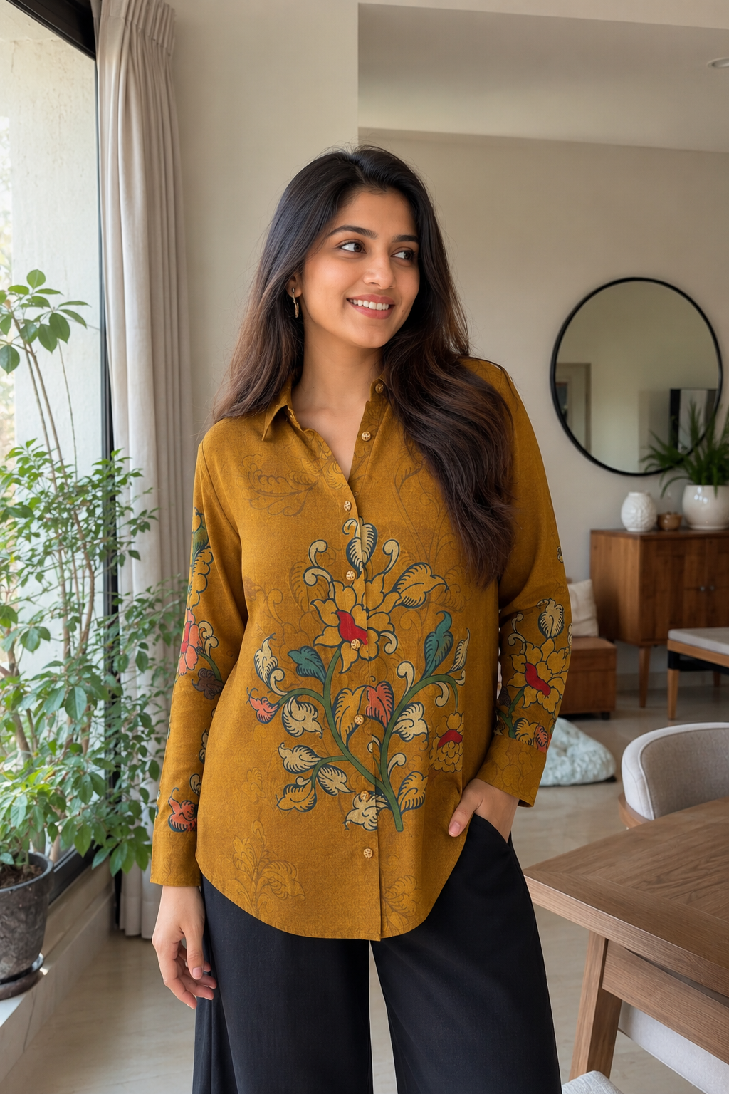 Royal Petal Printed Shirt