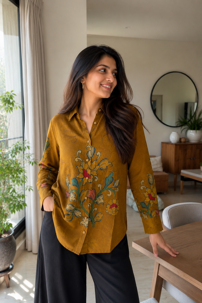 Royal Petal Printed Shirt
