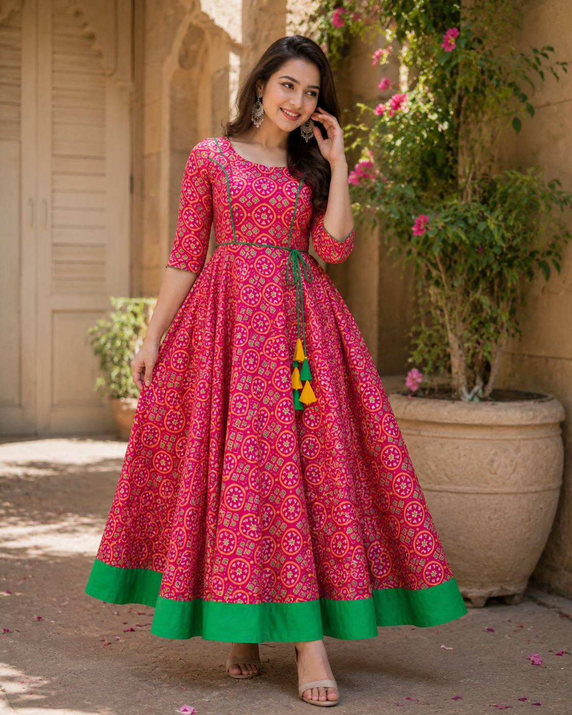 Pink Patola Dress