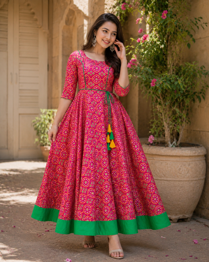 Pink Patola Dress