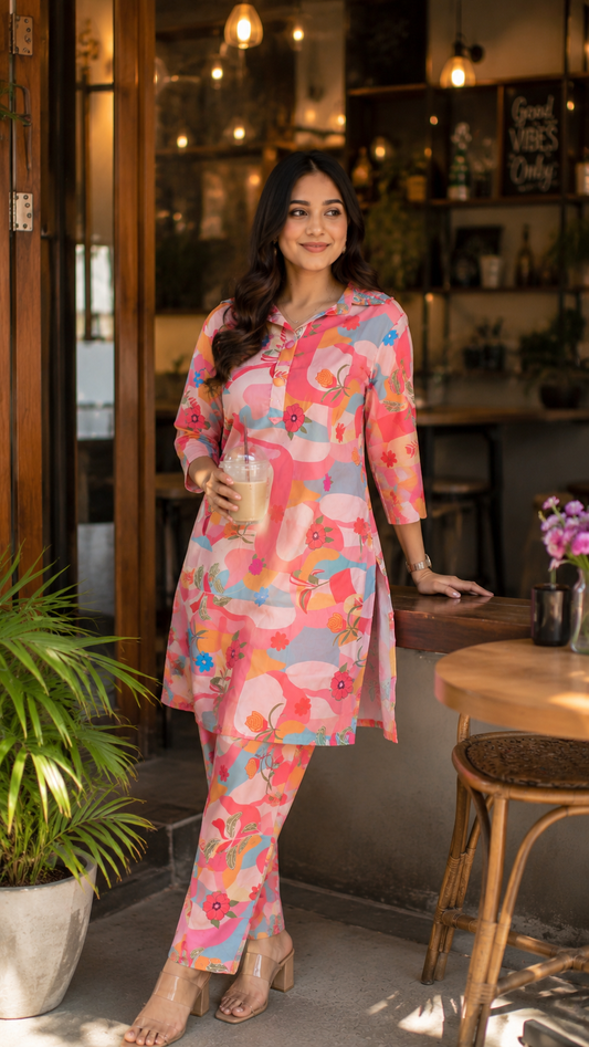 Vintage Rose Floral Co-ords Set