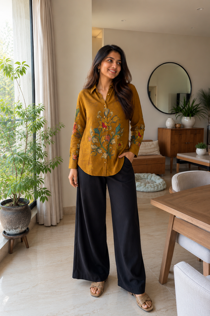 Royal Petal Printed Shirt
