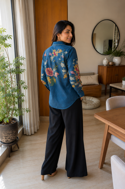 Royal Petal Printed Shirt