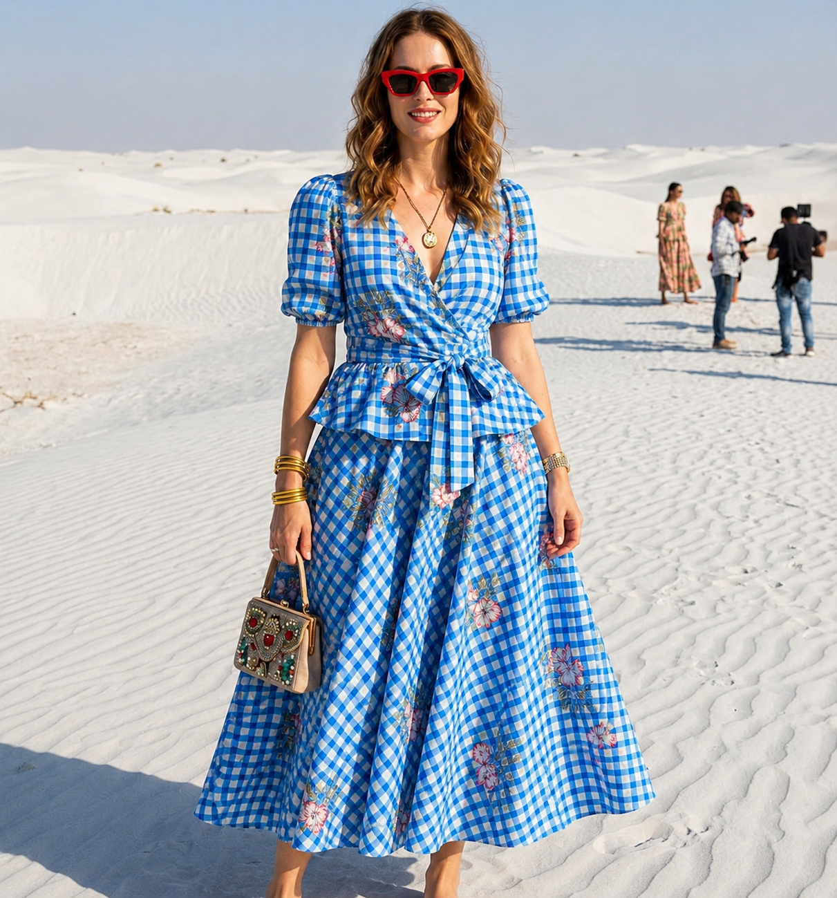 Floral Gingham Skirt Top
