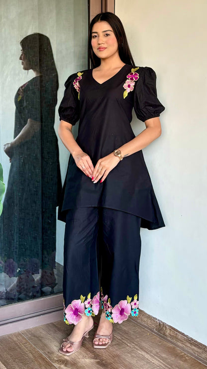 Midnight Blossom Cord Set