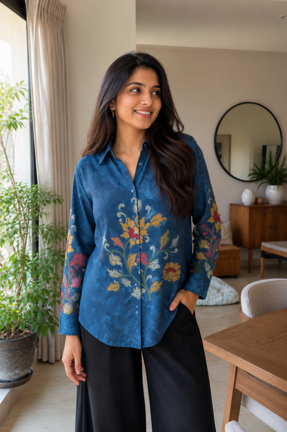 Royal Petal Printed Shirt