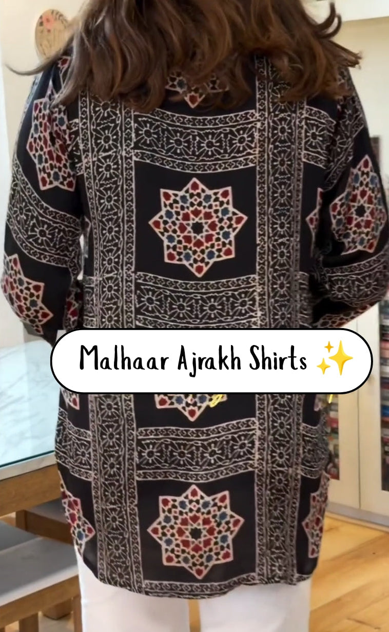 Malhaar Ajrakh Shirt