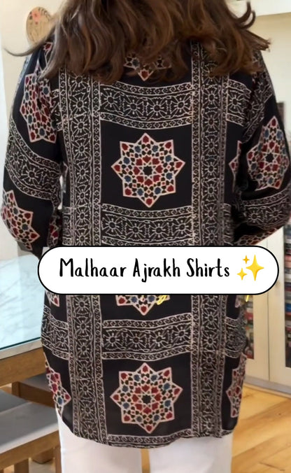 Malhaar Ajrakh Shirt