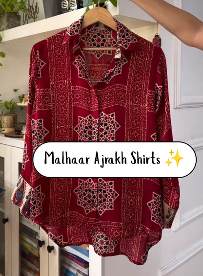 Malhaar Ajrakh Shirt