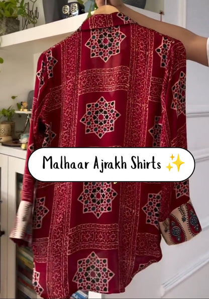Malhaar Ajrakh Shirt