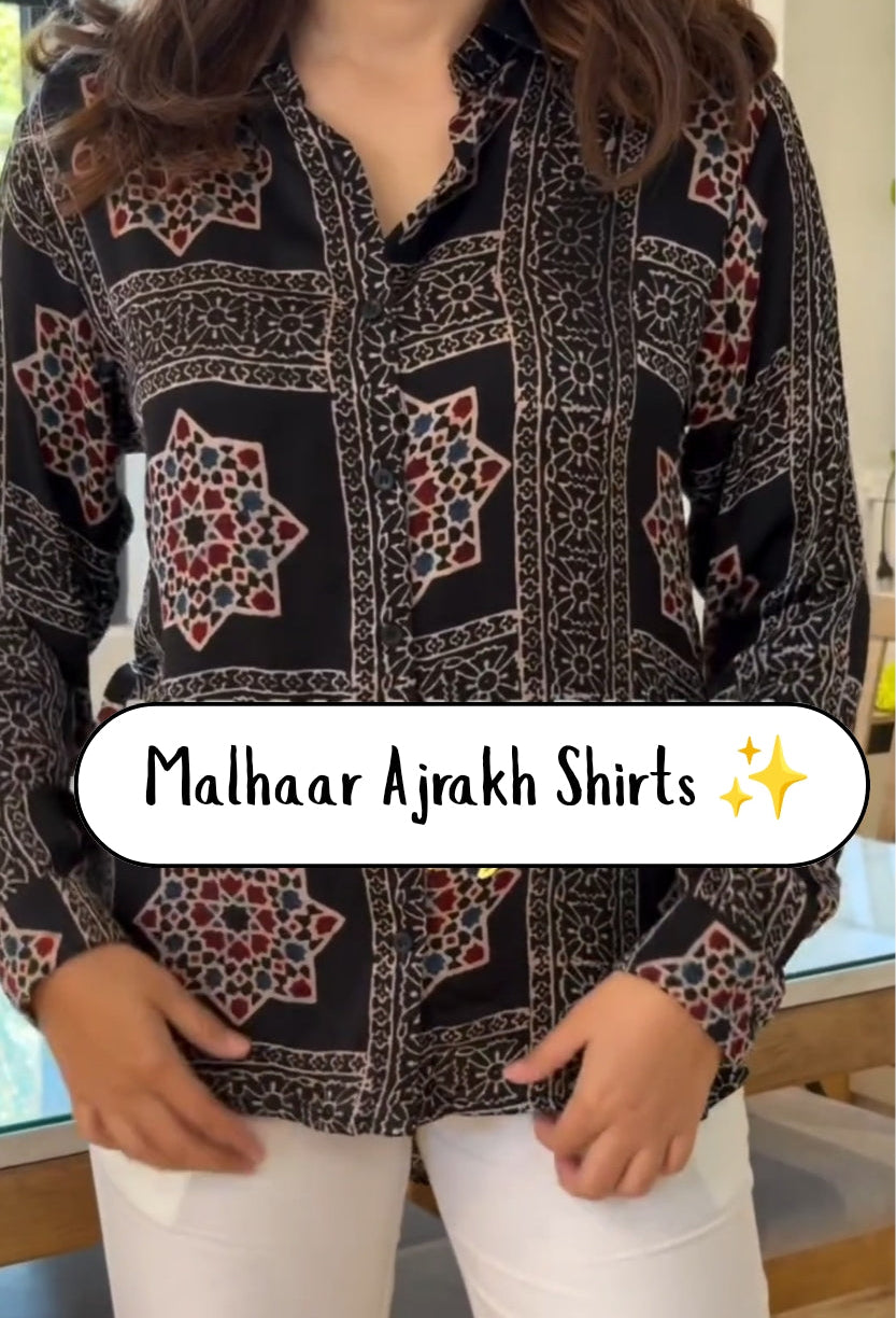 Malhaar Ajrakh Shirt