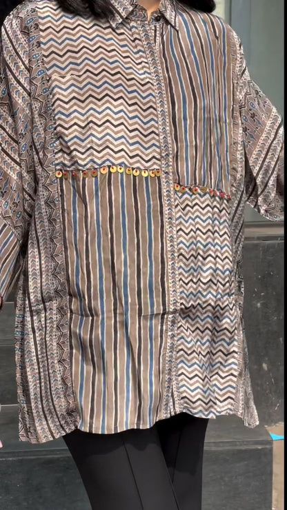 Boho Grid Shirt