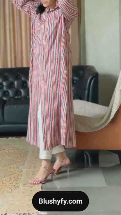 Leher Striped Kurta Set
