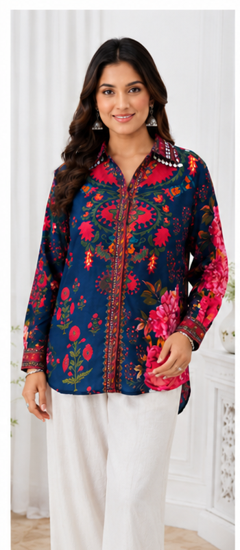 Rangreza Floral Muslin Shirt