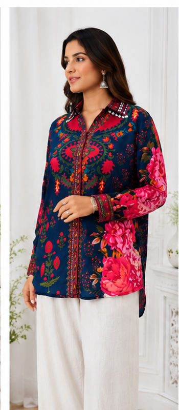 Rangreza Floral Muslin Shirt