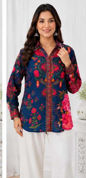 Rangreza Floral Muslin Shirt