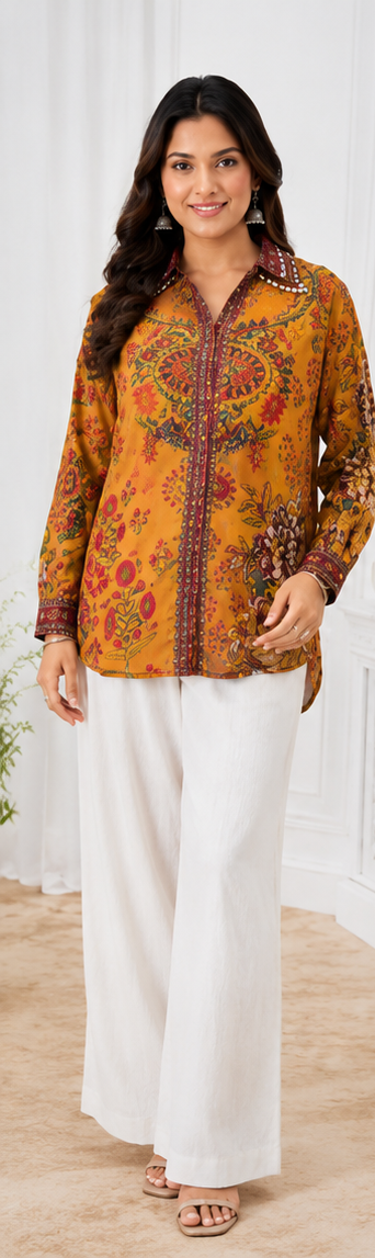 Rangreza Floral Muslin Shirt