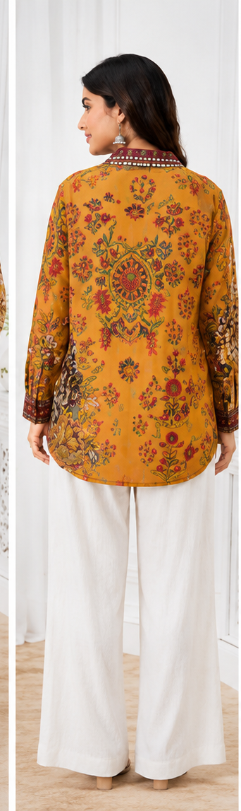 Rangreza Floral Muslin Shirt