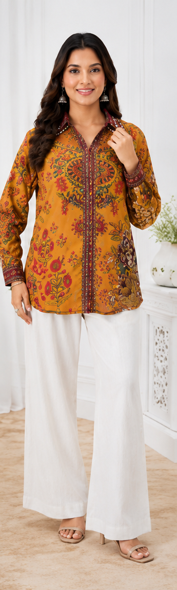 Rangreza Floral Muslin Shirt